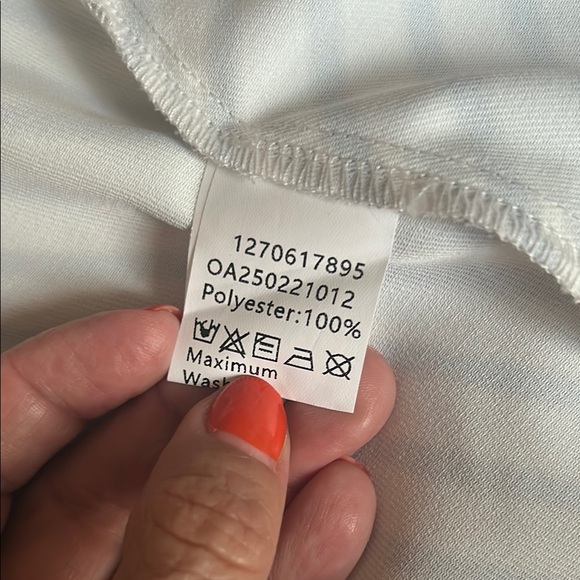 Commense Black and White Wide Leg Jumpsuit with Tie Belt - Picture 3 of 4